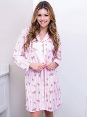 Women’s Pink Watermelon Print Nightshirt